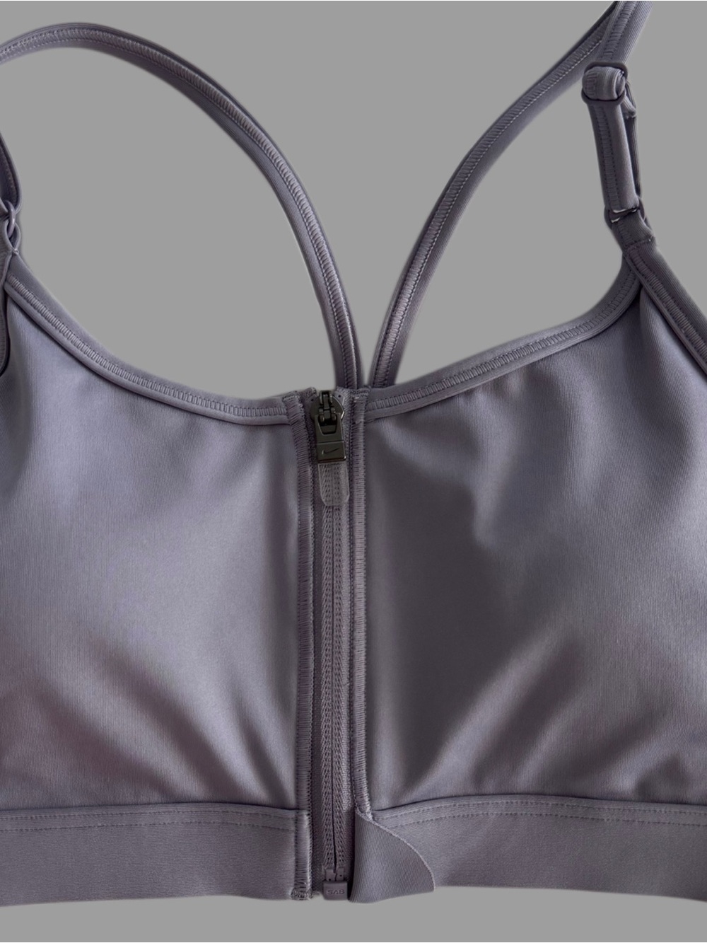 Nike Lavender Front-Zip Crop Sports Top
